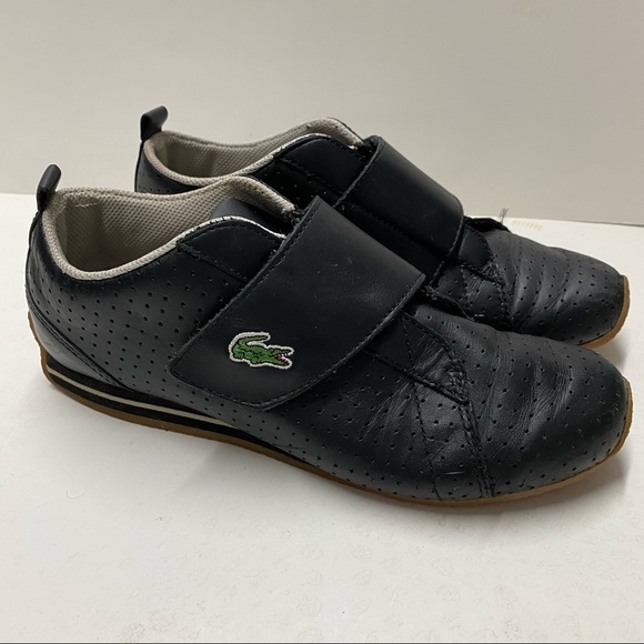 Lacoste Shoes - Lacoste Sport Paris Punched Black Casual Velcro Close Shoes Sz 8